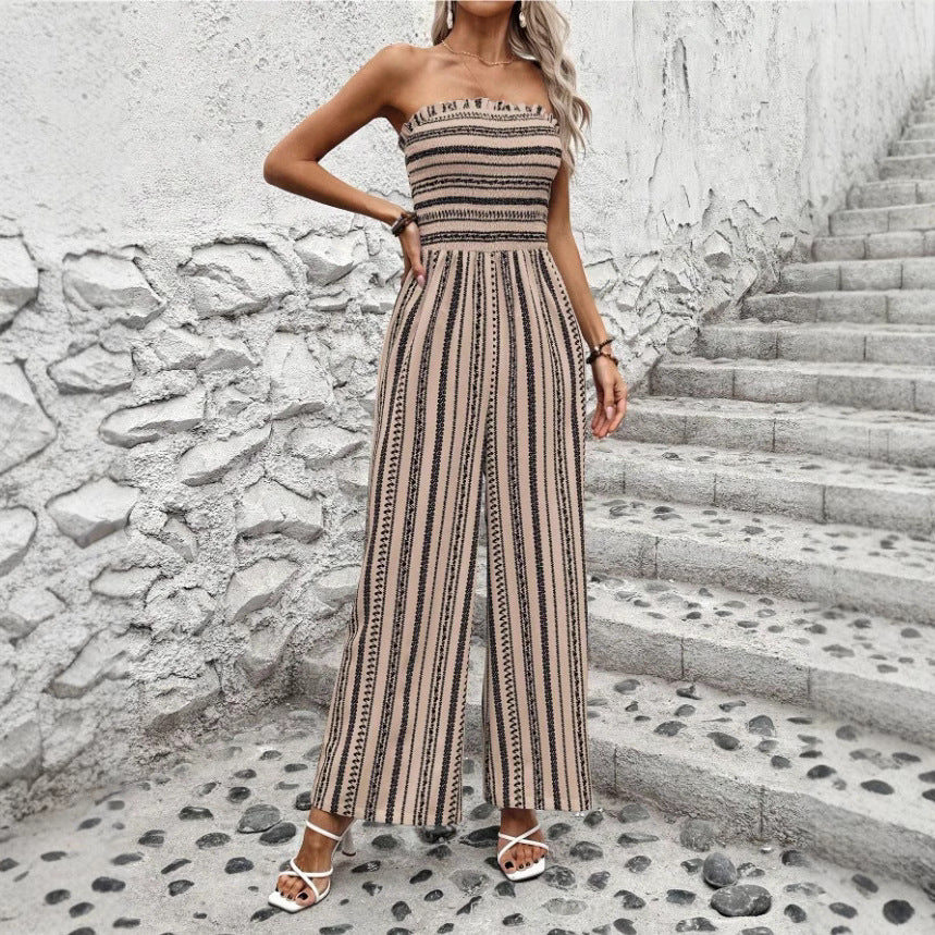 Combinaison rayée chic