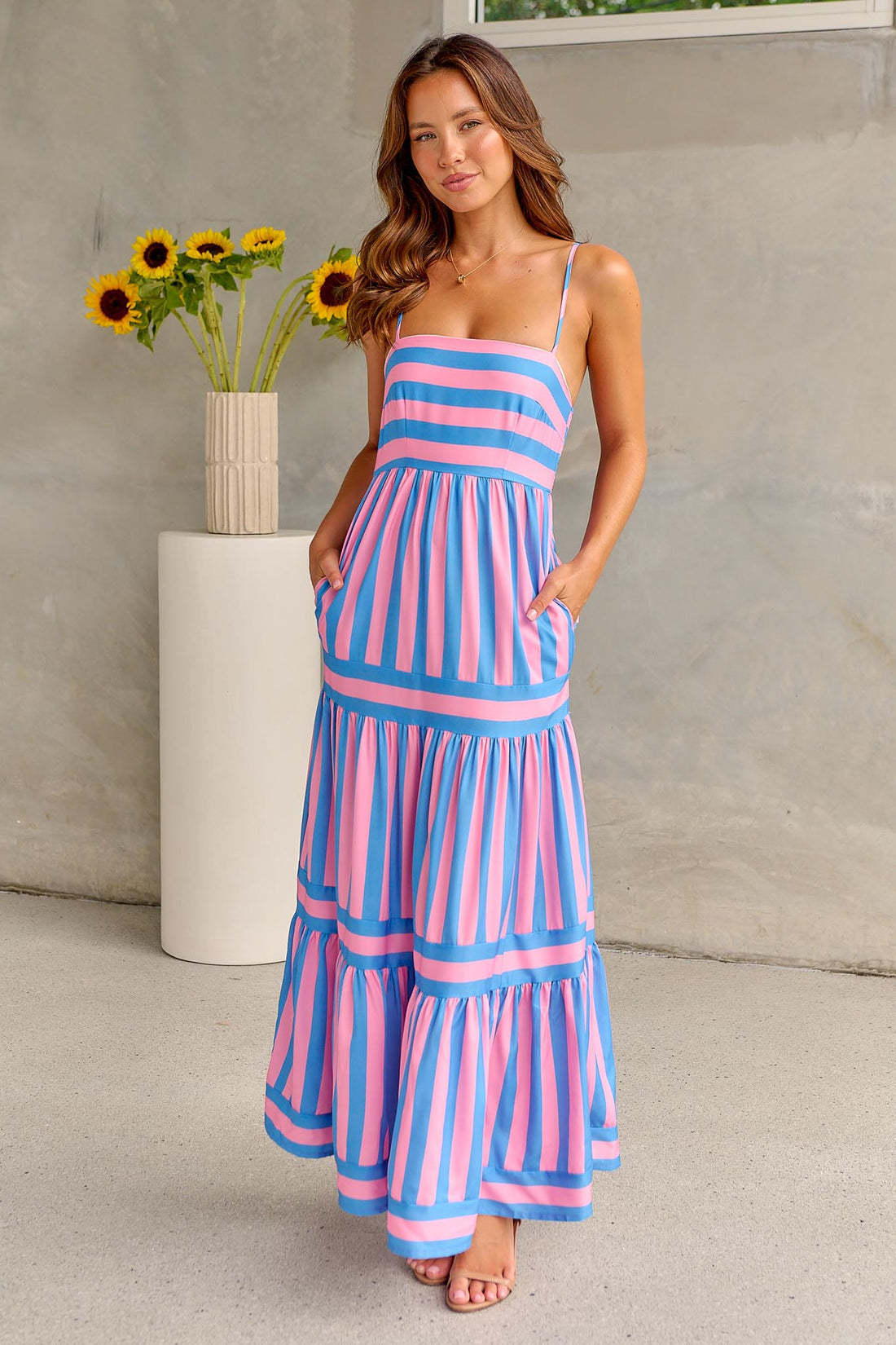 Robe Bretelles Rayée