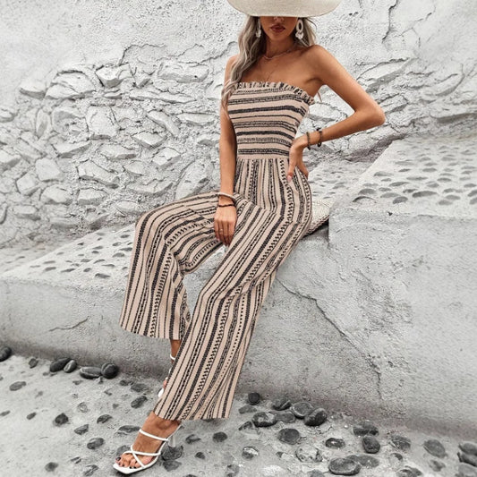 Combinaison rayée chic