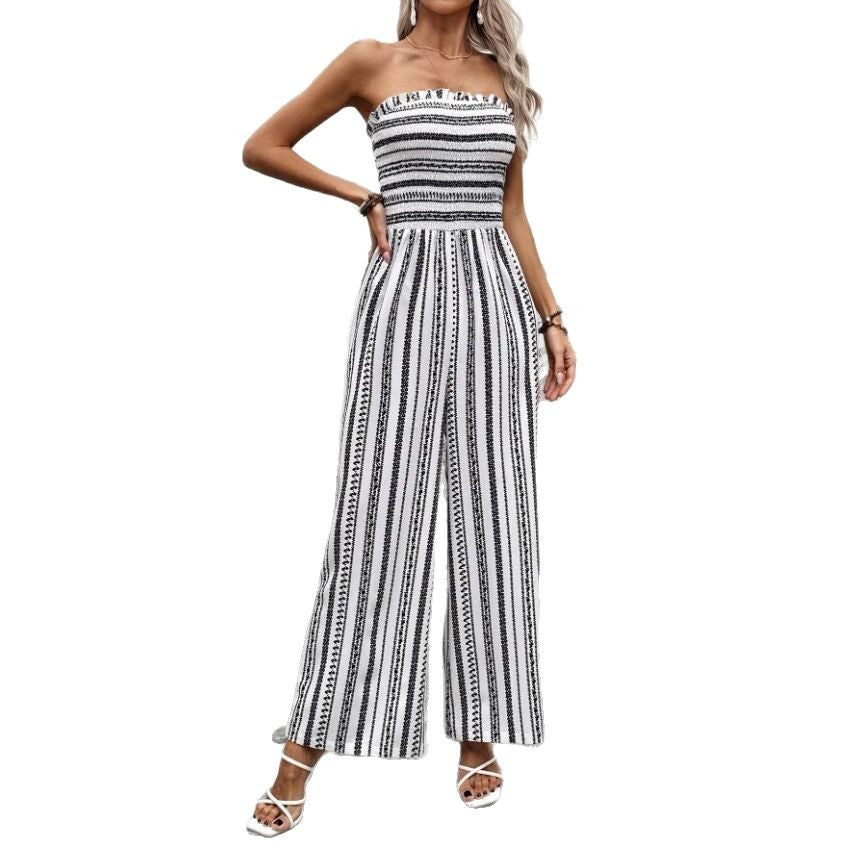 Combinaison rayée chic