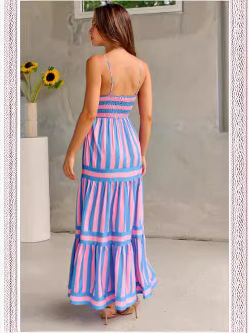 Robe Bretelles Rayée